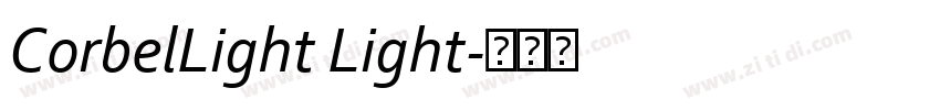 CorbelLight Light字体转换